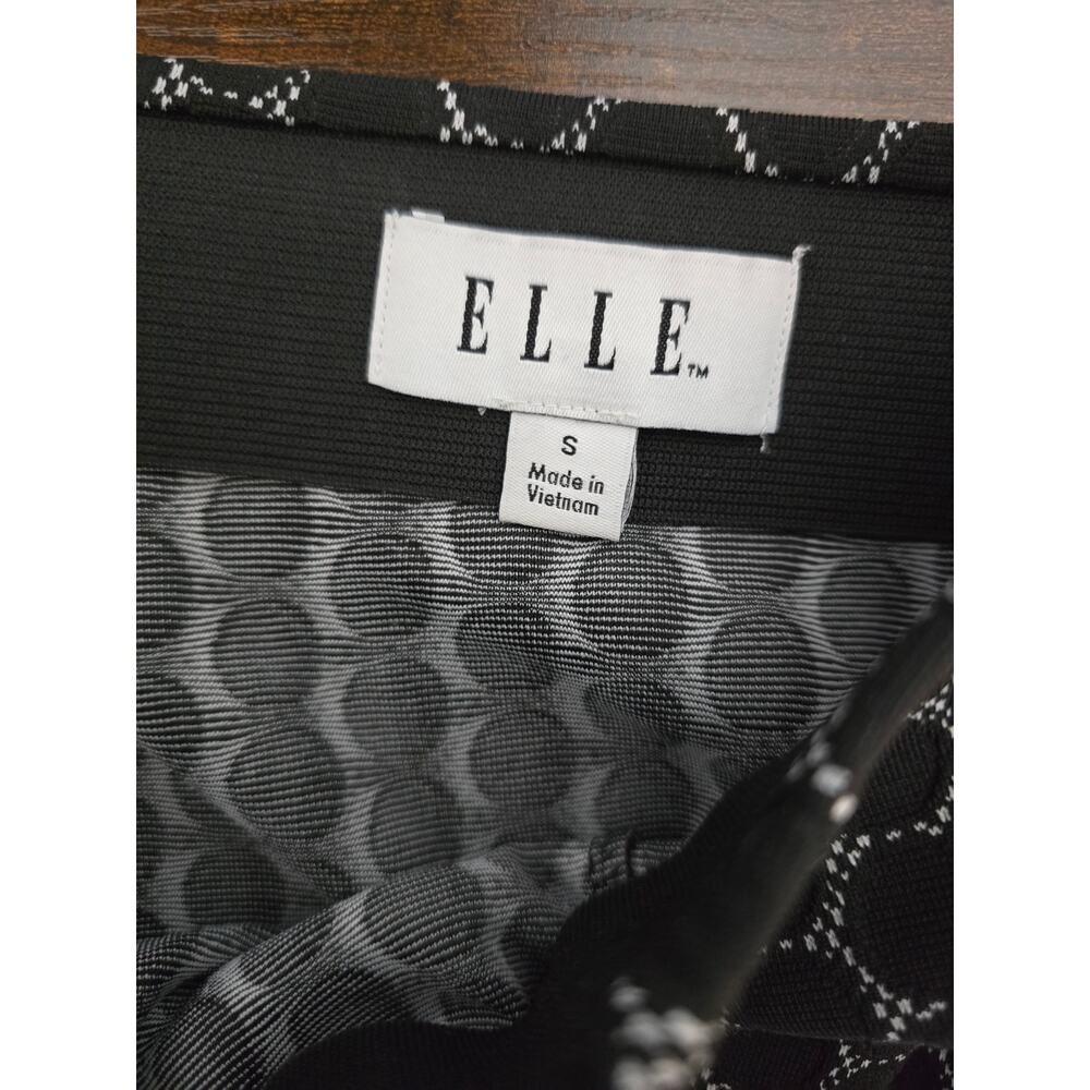 ELLE women's Black & White Geometric Honeycomb Pencil Skirt Size Small - Picture 6 of 7